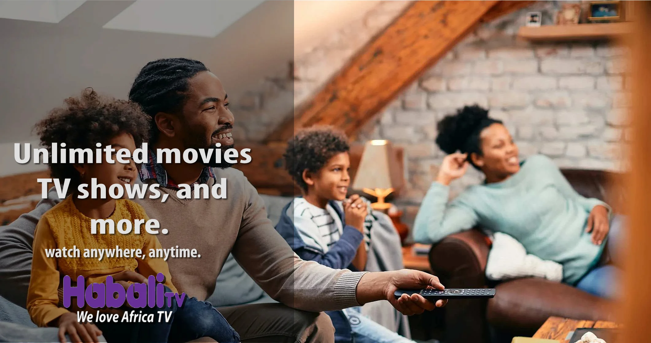 family watching final